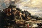 RUBENS, Pieter Pauwel Landscape with the Ruins of Mount Palatine in Rome France oil painting artist